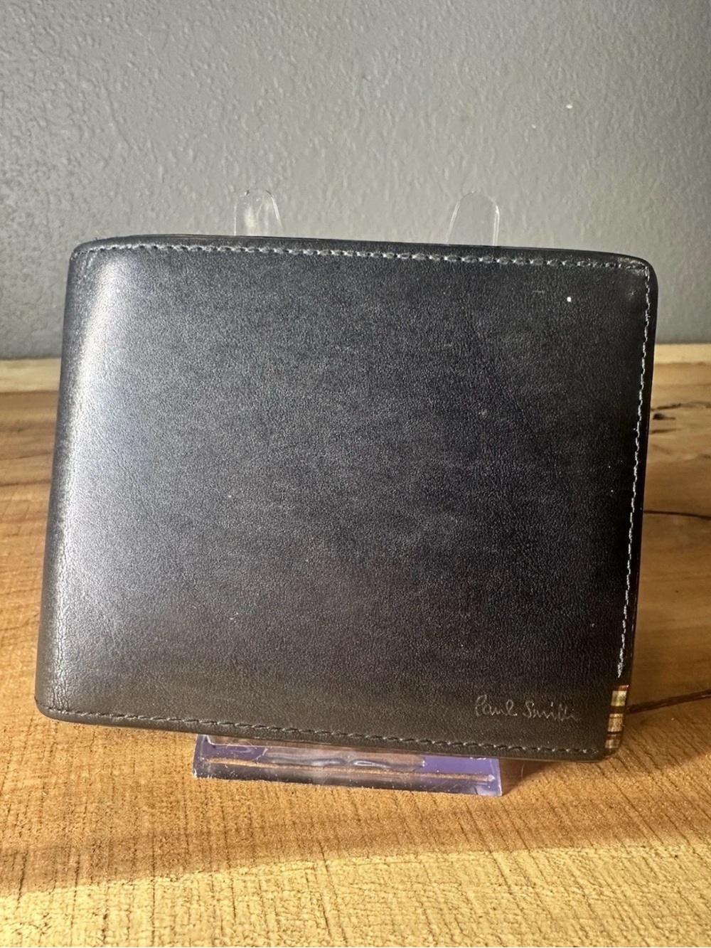 Paul Smith Black Leather Bifold Wallet w/ Coin Pouch
